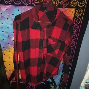 Cozy red and black flannel